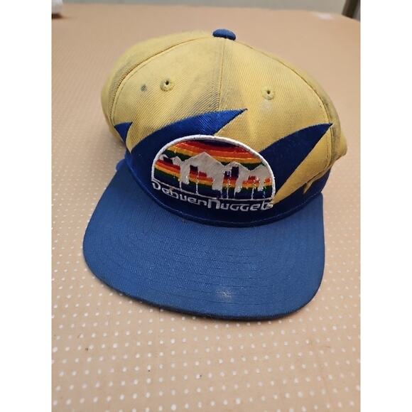 Mitchell Ness Denver Nuggets Hardwood Classics Sharktooth Snapback Hat Blue - Picture 14 of 15